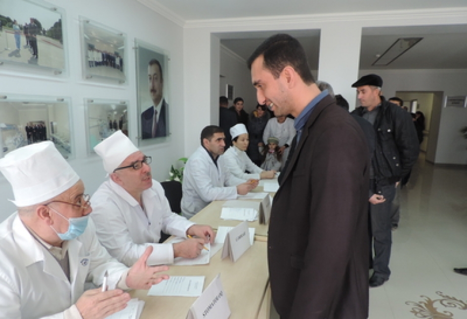Kürdəmirdə indiyədək 37 min nəfərə yaxın sakin tibbi müayinədən keçmişdir