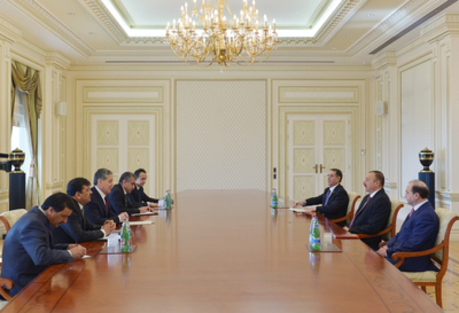 Präsident von Aserbaidschan Ilham Aliyev Minister für Auswärtige Angelegenheiten von Tadschikistan empfangen VIDEO