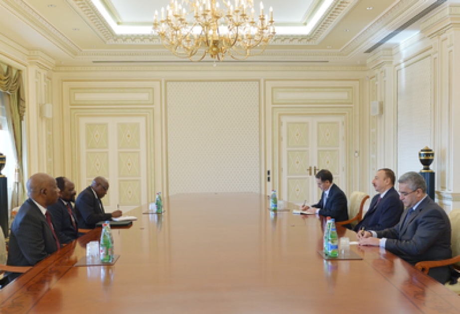 Präsident von Aserbaidschan Ilham Aliyev Minister für Auswärtige Angelegenheiten von Simbabwe empfangen VIDEO