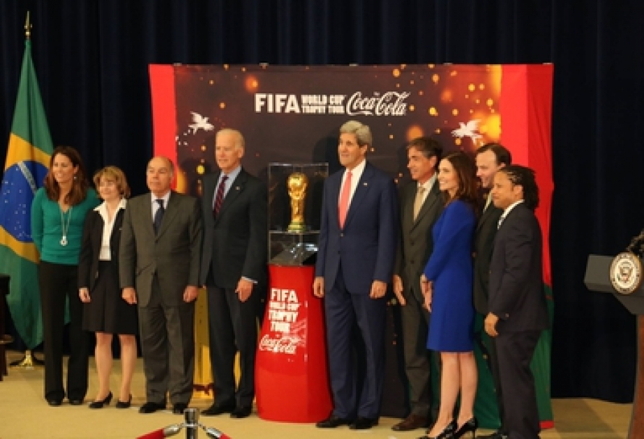 U.S. Department of State hosts FIFA World Cup Trophy Secretary of State John Kerry and Vice President Joe Biden attends the event
