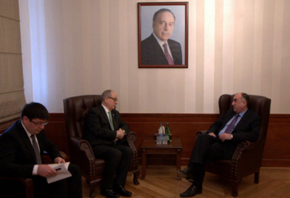 Entretien du ministre azerbaïdjanais des affaires étrangères avec le secrétaire général du Conseil de coopération des pays turcophones