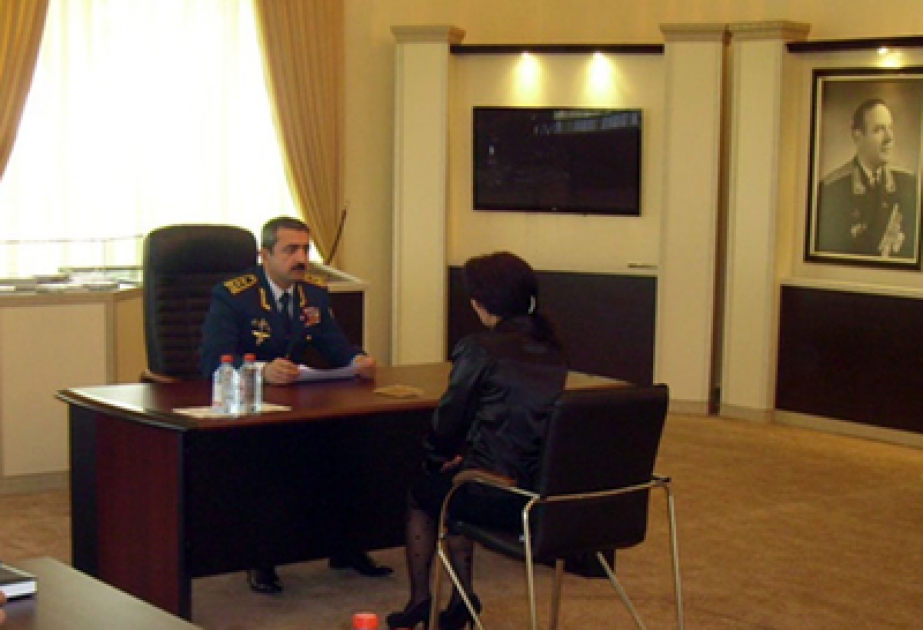 Начальник Государственной пограничной службы принял граждан в городе Шамкире