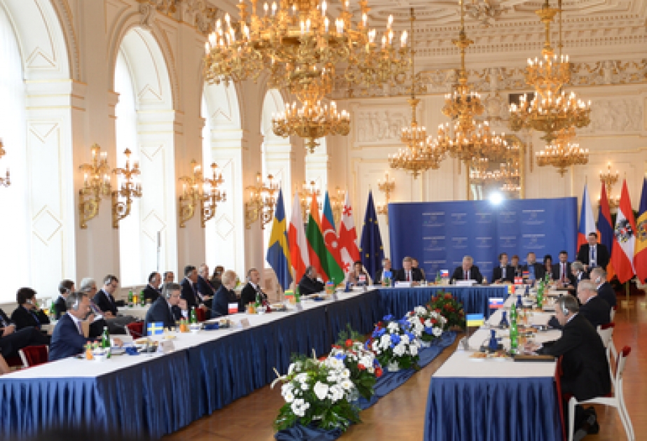 Le Président azerbaïdjanais M. Ilham Aliyev a prononcé une allocution lors du Sommet consacré au 5e anniversaire du programme de «Partenariat oriental» à Prague
