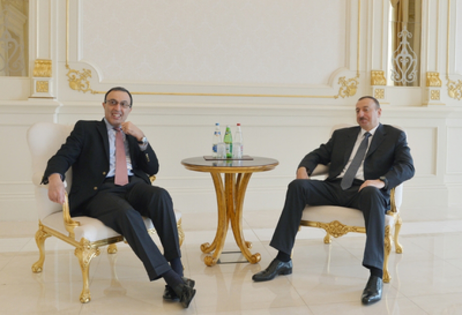 Präsident von Aserbaidschan Ilham Aliyev den ehemaligen Präsidenten von Bulgarien Petar Stojanow empfangen VIDEO