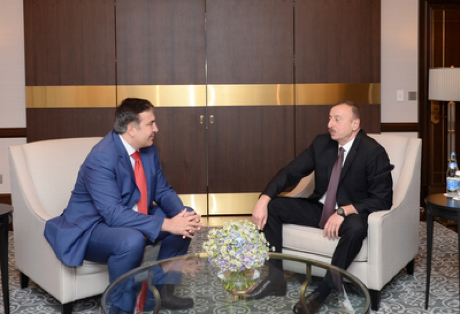 Le président azerbaïdjanais Ilham Aliyev a reçu l’ancien président géorgien Mikheïl Saakachvili VIDEO