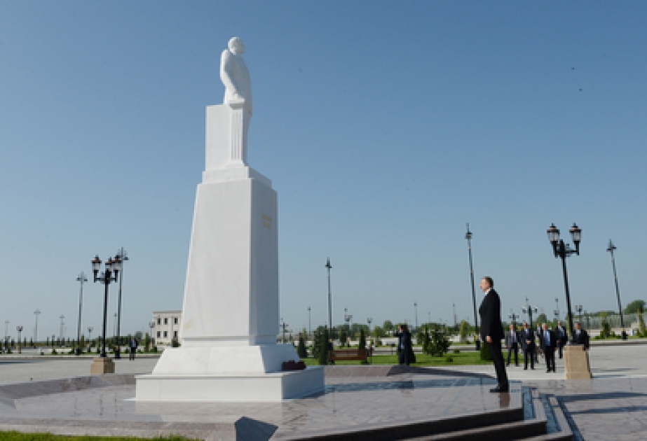 Le président azerbaïdjanais Ilham Aliyev est arrivé en visite à la région d’Aghdach VIDEO