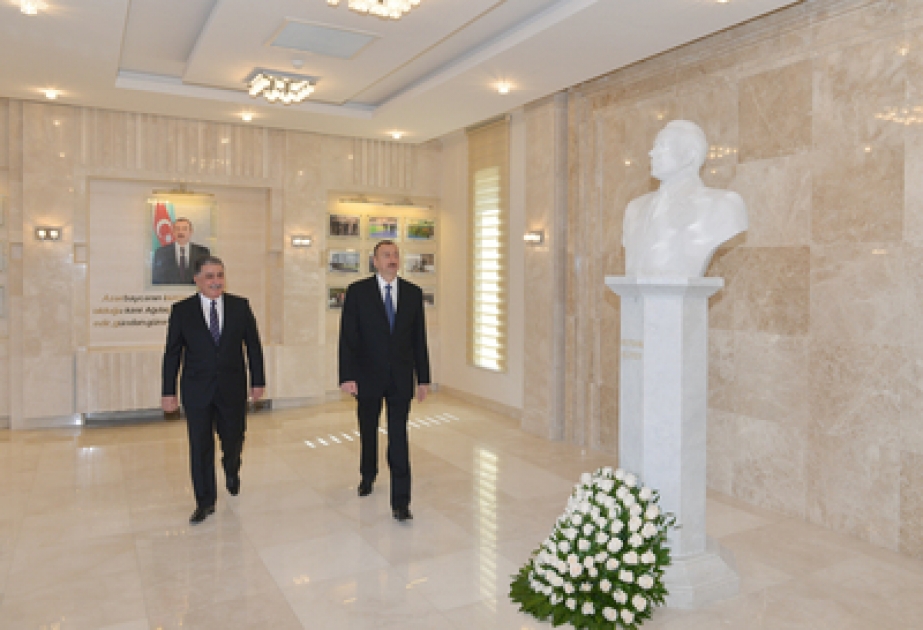 President Ilham Aliyev attended the opening ceremony of a new office building of the Agdash District Executive Authority VIDEO