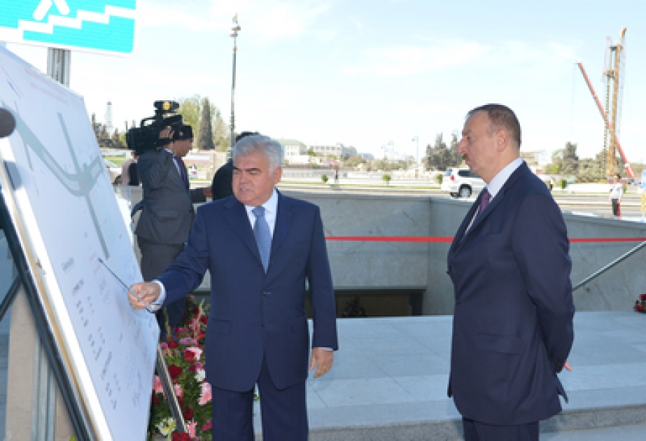 Le président Ilham Aliyev a participé à l’inauguration du nouveau passage souterrain routier et piéton avenue Heydar Aliyev VIDEO