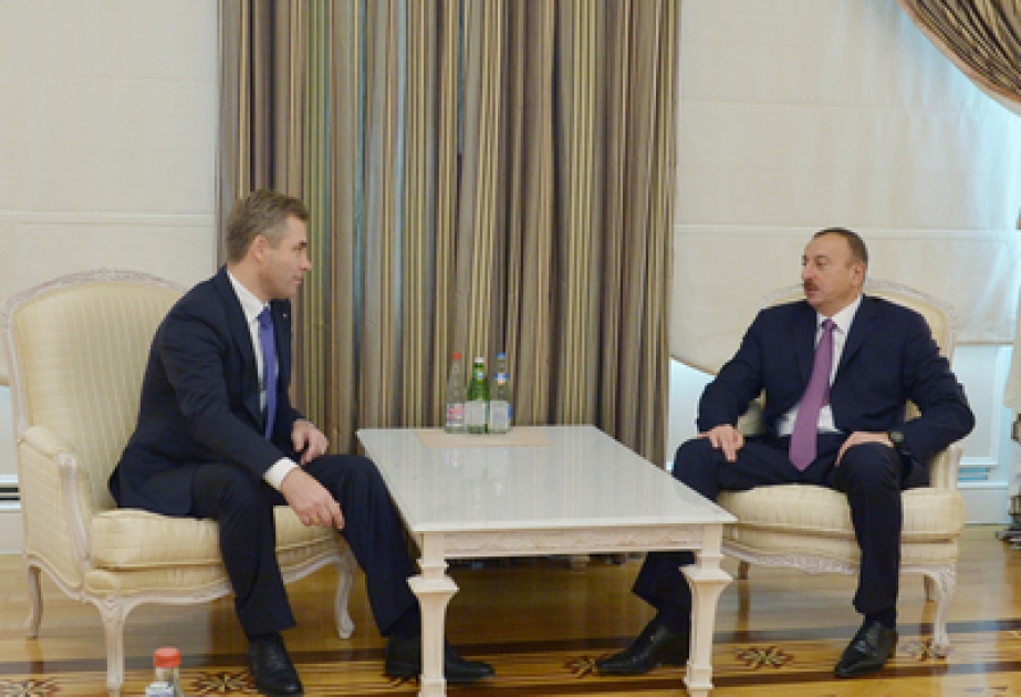 Präsident Ilham Aliyev den Bevollmächtigten für Kinderrechte beim russischen Präsidenten Pavel Astakhov empfangen VIDEO