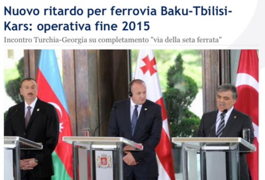 Italian news agency issues article on Baku-Tbilisi-Kars railway