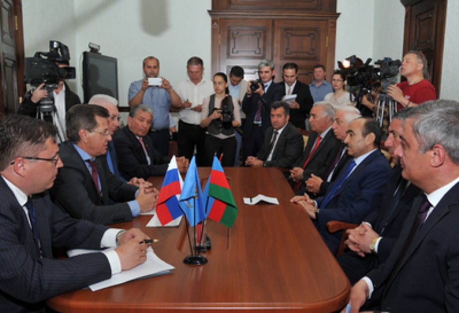 Top official at Azerbaijan`s Presidential Administration Ali Hasanov meets Astrakhan Governor