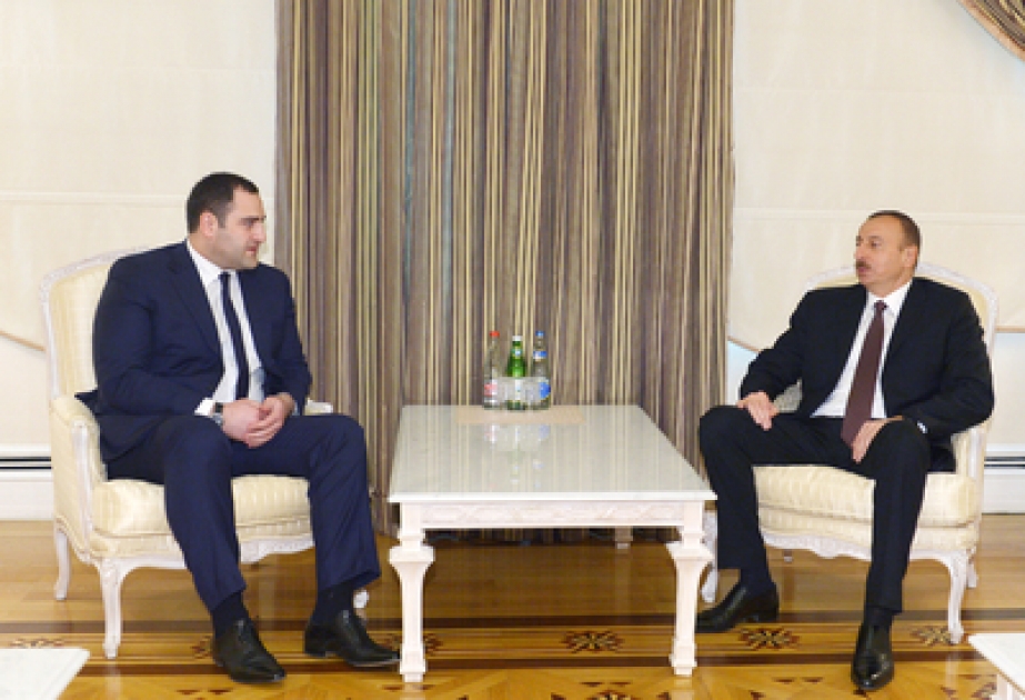 Le président azerbaïdjanais Ilham Aliyev a reçu le ministre géorgien de l’Intérieur VIDEO