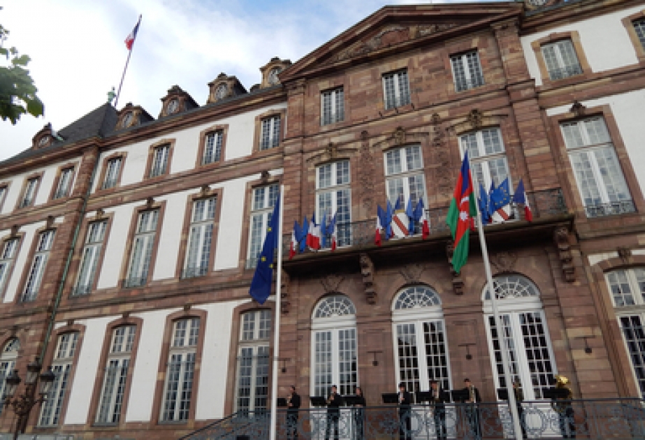 Azerbaijan`s flag raised in Strasbourg as the country assumes CoE Committee of Ministers chairmanship