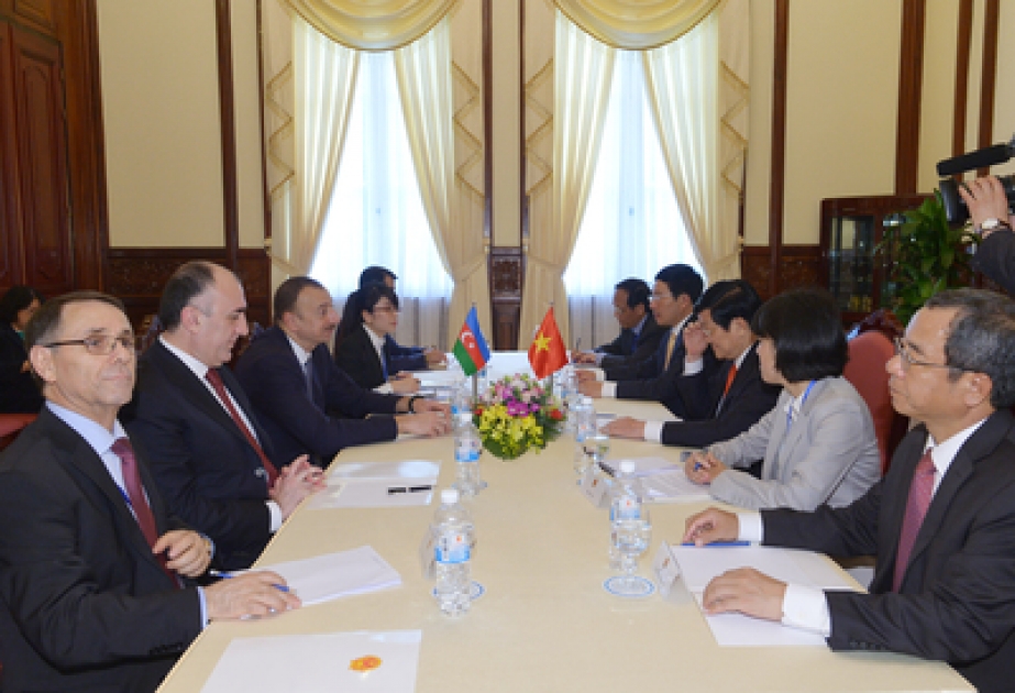Treffen von Aserbaidschans Präsident Ilham Aliyev und Vietnams Präsident Trương Tấn Sang mit begrenzter Zusammensetzung VIDEO