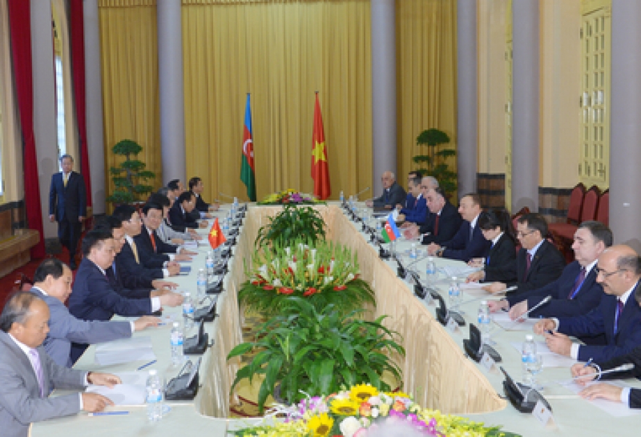 Treffen der Präsidenten von Aserbaidschan und Vietnam in einem erweiterten Format VIDEO