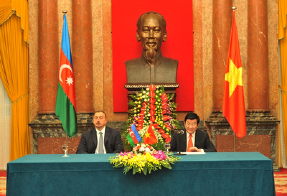 Presidents of Azerbaijan and Vietnam made statements for the press VIDEO
