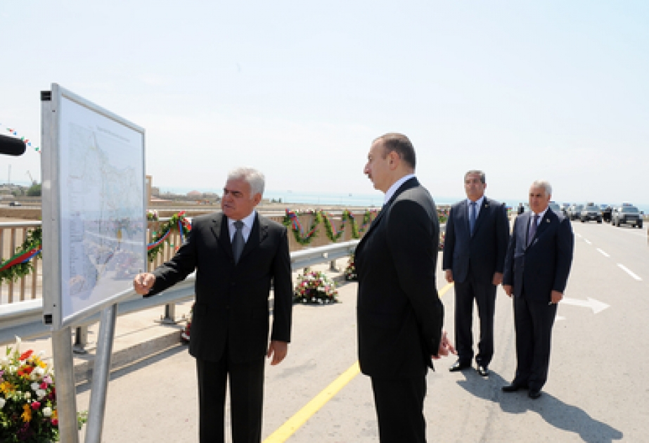 Neu rekonstruierte Autostraße Tagıyev-Sahil wurde zur Nutzung übergeben VIDEO