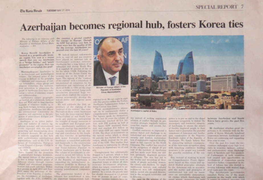 The Korea Herald: Azerbaijan celebrates Republic Day