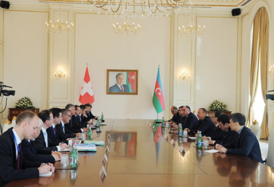 Treffen der Präsidenten von Aserbaidschan und der Schweizerischen Eidgenossenschaft in einem erweiterten Format VIDEO