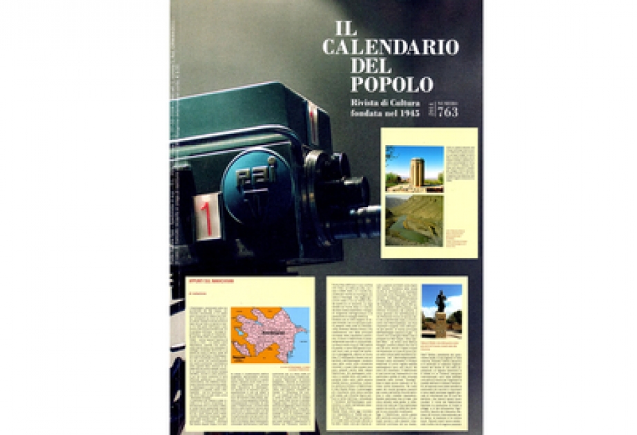 В известном итальянском журнале «İl Calendario del Popolo» опубликована большая статья о Нахчыване