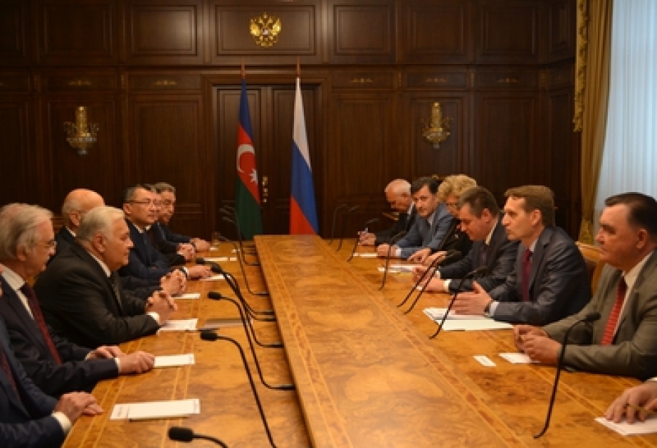 Speaker of Azerbaijani Parliament meets Chairman of Russian State Duma