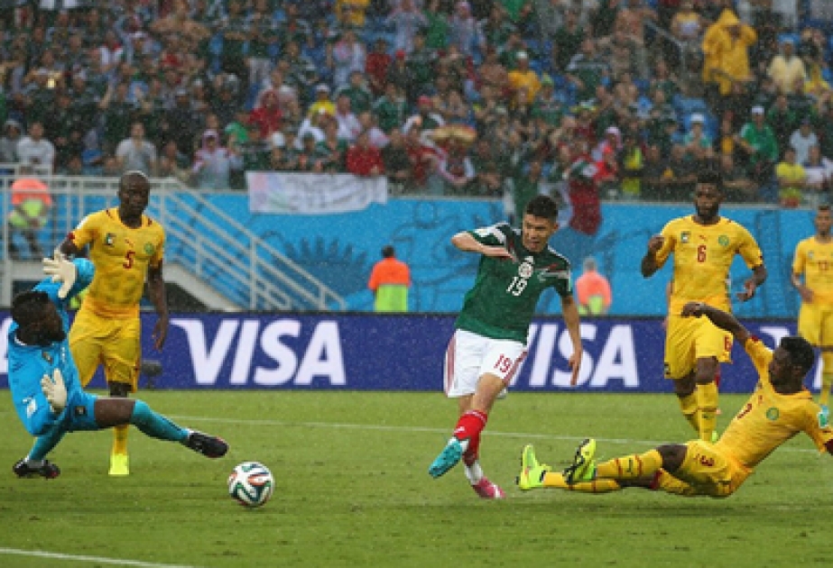 Futbol üzrə dünya çempionatında Meksika komandası Kamerun yığmasını məğlub etmişdir VİDEO