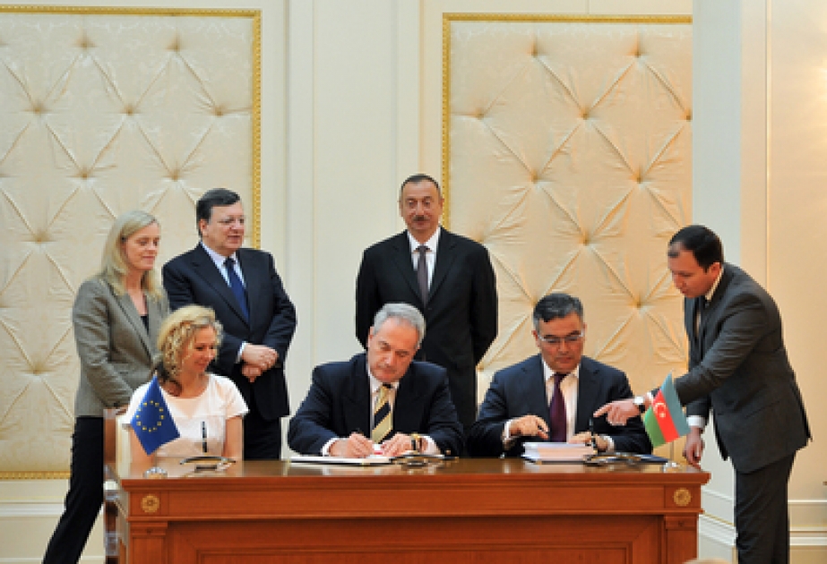 Подписан документ между Азербайджаном и Европейским Союзом ВИДЕО
