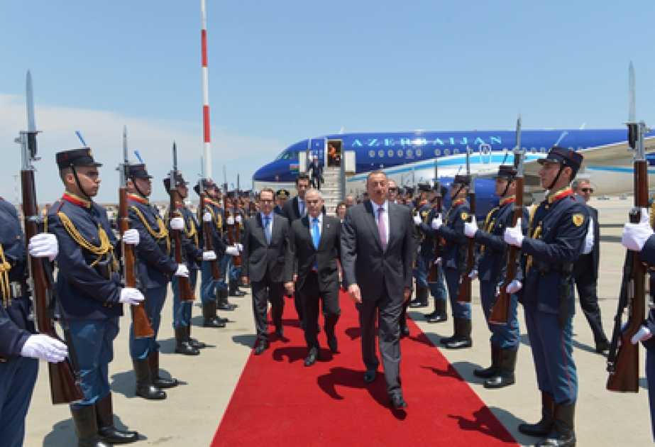President Ilham Aliyev arrived in Greece on a state visit VIDEO