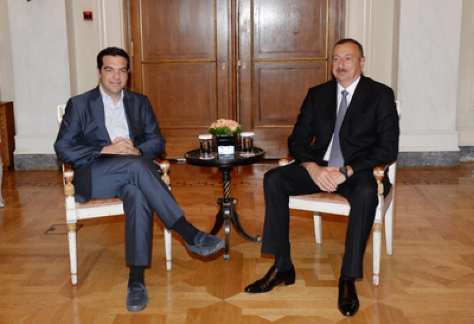 Le président azerbaïdjanais Ilham Aliyev a rencontré Alexis Tsipras, chef du principal parti d’opposition gauche démocrate grec VIDEO