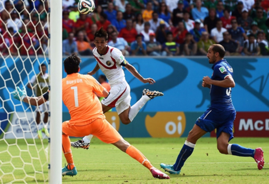 Braziliyada keçirilən futbol üzrə XX dünya çempionatında Kosta-Rika komandası İtaliya yığmasına qalib gəlmişdir VİDEO