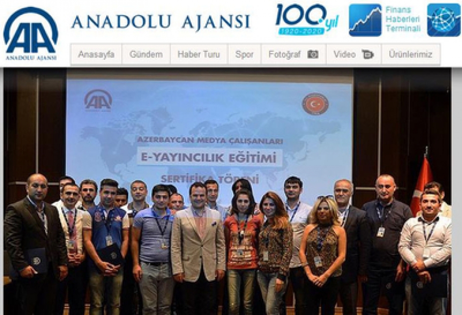 Anadolu Agentliyinin Azərbaycan mediasının nümayəndələri üçün təşkil etdiyi təlim kursu başa çatmışdır