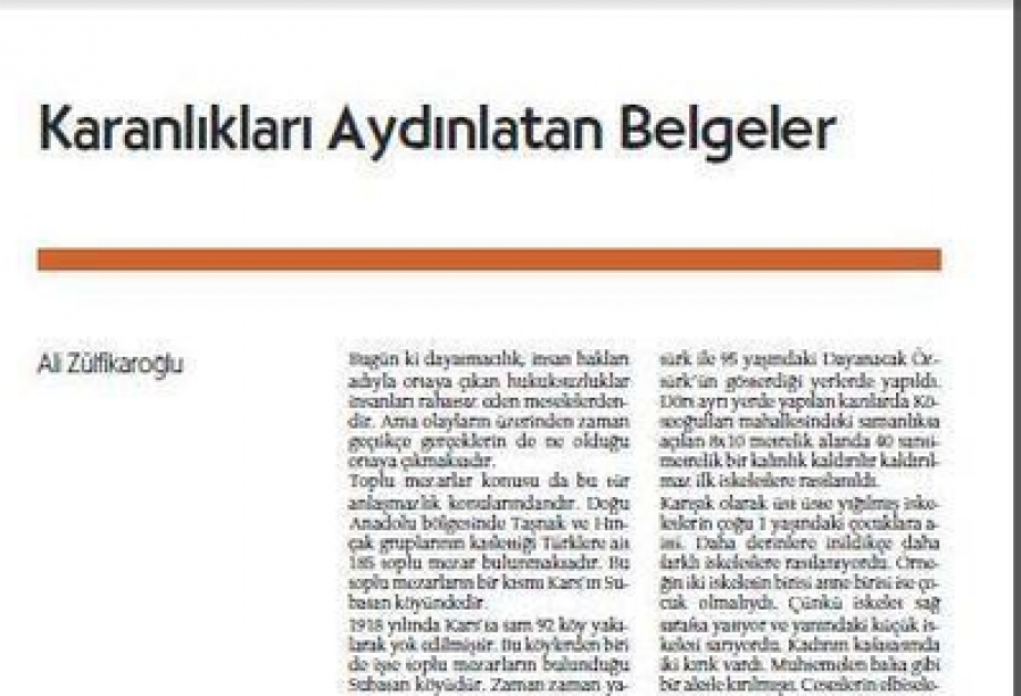 Almaniyada nəşr olunan “Bakış” jurnalında erməni yalanları ifşa edilmişdir