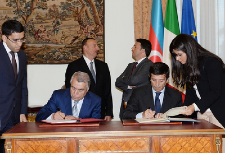 Azerbaijani-Italian documents signed VIDEO