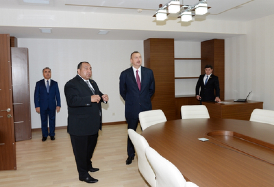 President Ilham Aliyev reviewed a new office building of the Khizi District executive authority VIDEO