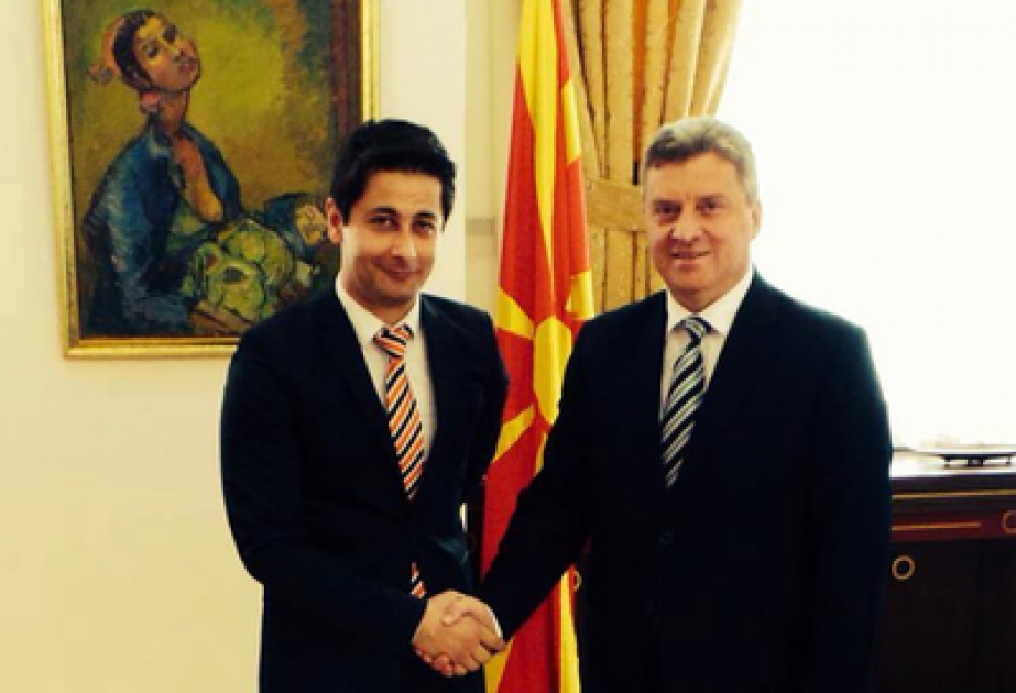 Macedonian President receives Executive Director of Nizami Ganjavi International Center