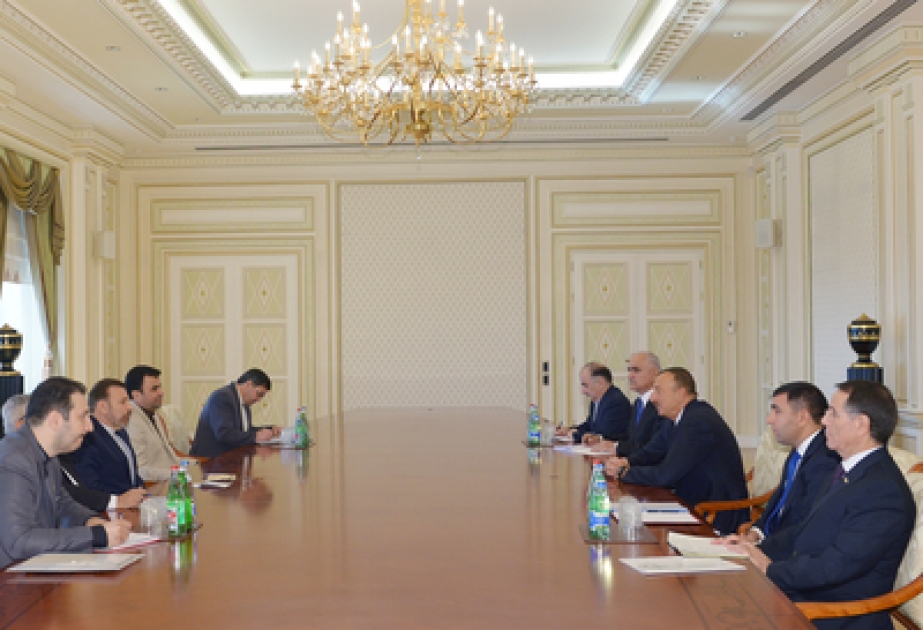 阿塞拜疆总统伊利哈姆•阿利耶夫接见以伊朗信息和通信技术部长为首的代表团