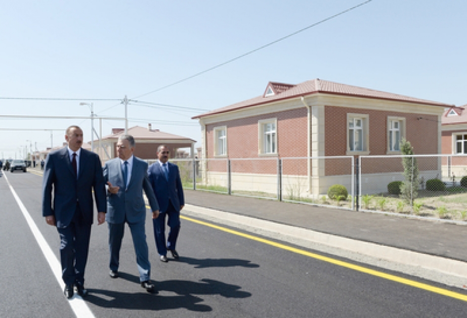 President Ilham Aliyev attended the opening of a new settlement for 632 IDP families in Agdam VIDEO