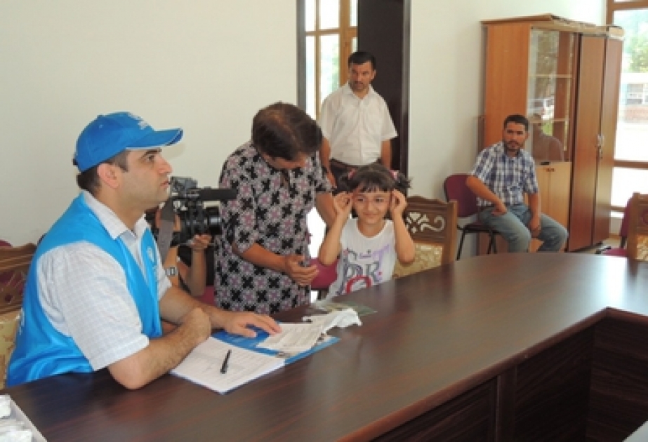 Aztəminatlı sakinlərə və məcburi köçkünlərə eynəklər verildi