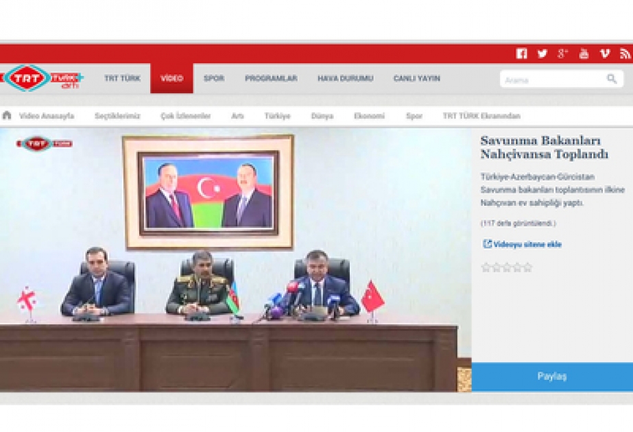 Türkiyə mətbuatı Azərbaycan, Türkiyə və Gürcüstan müdafiə nazirlərinin Naxçıvan görüşü haqqında yazır