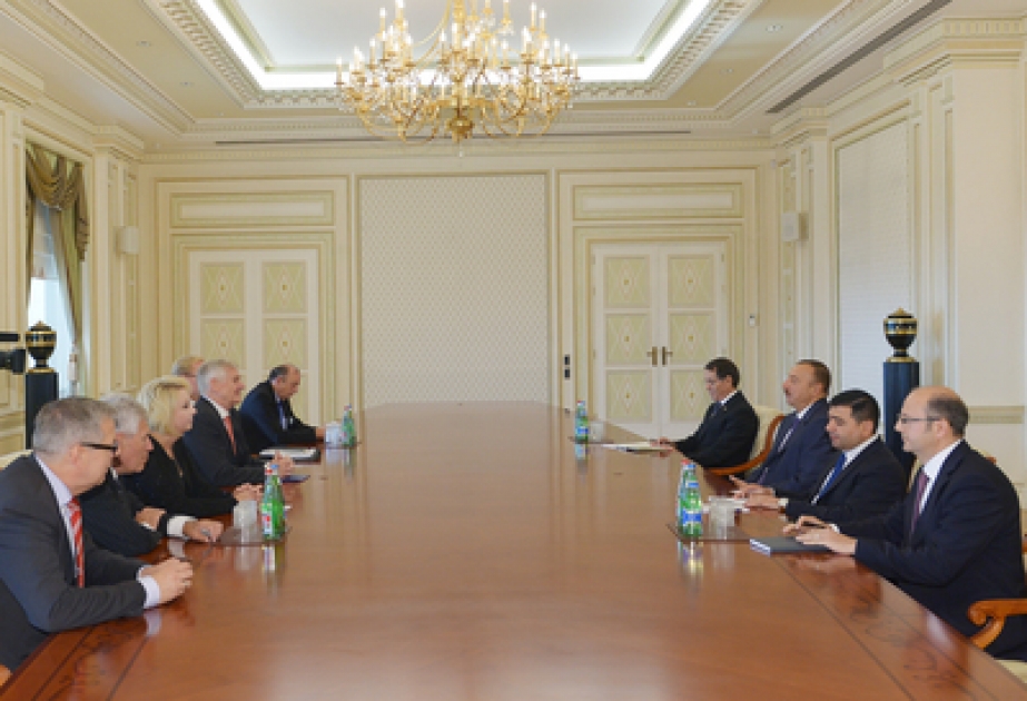 Президент Ильхам Алиев принял делегацию Германии ВИДЕО