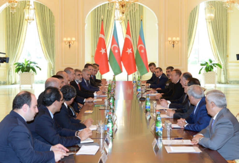 Presidents of Azerbaijan and Turkey held a meeting in an expanded format VIDEO