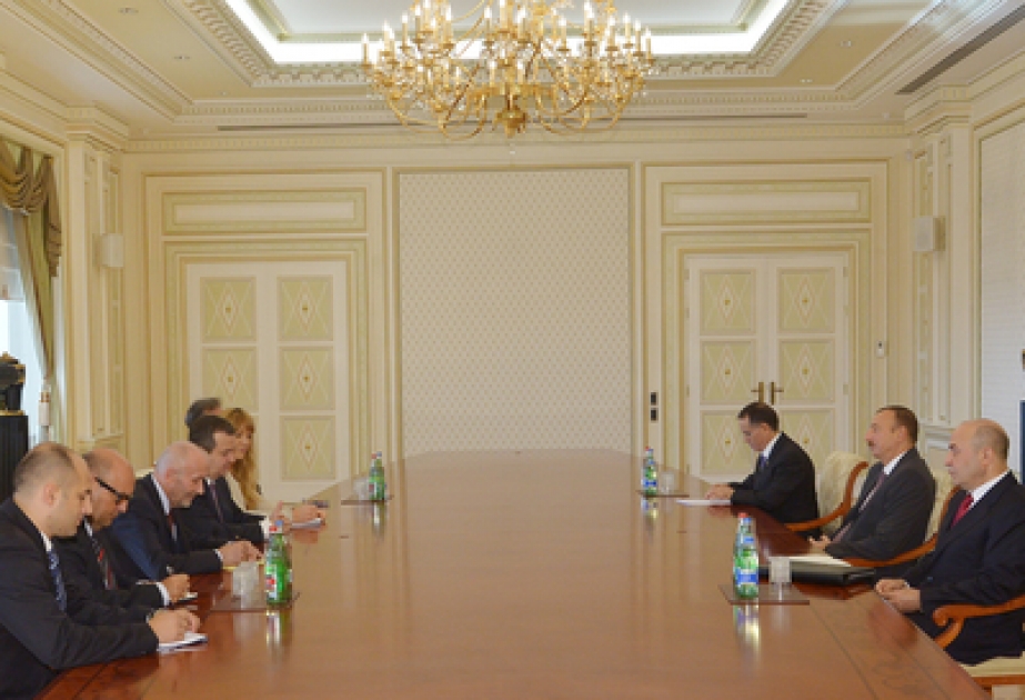 President Ilham Aliyev received a delegation led by the Deputy Prime Minister of Serbia VIDEO