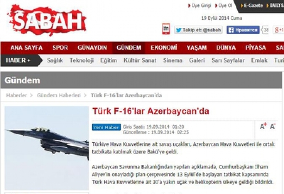 Azərbaycan və Türkiyə Hərbi Hava Qüvvələrinə məxsus aviasiyanın birgə təlimi qardaş ölkədə böyük maraqla izlənilir