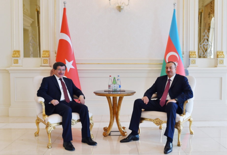 President Ilham Aliyev and Turkish Prime Minister Ahmet Davutoglu held a one-on-one meeting VIDEO