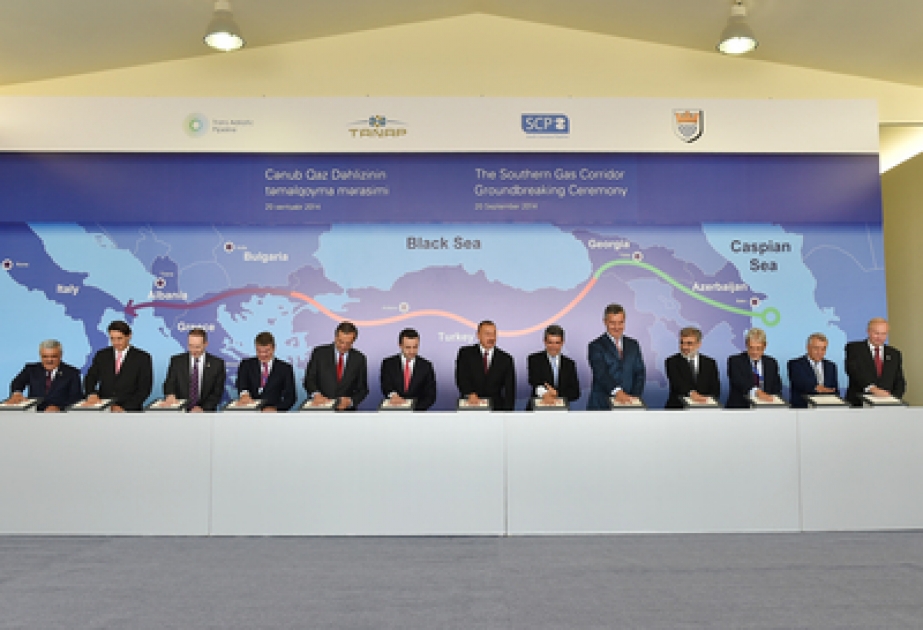 Cérémonie de pose de la première pierre du Corridor gazier Sud au terminal Sangatchal VIDEO