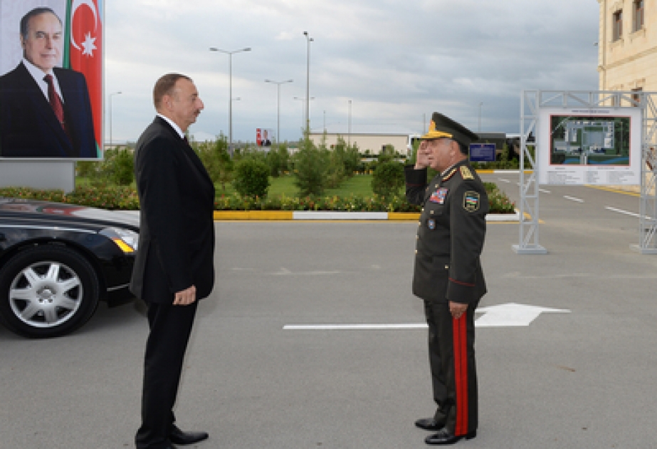 Im Truppenteil “N in Gabala hat die Eröffnung eines neu gebauten Städtchens stattgefunden VIDEO