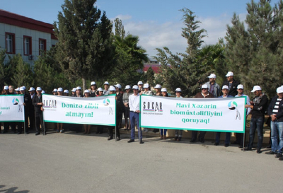 Xəzər dənizi sahili ərazilərində təmizlik aksiyası keçirilib