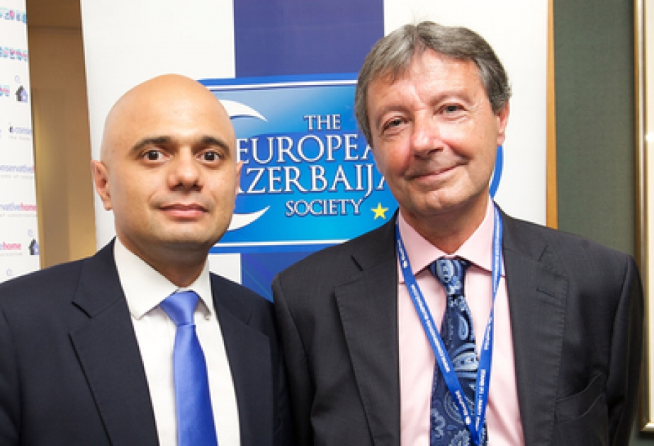 Conservative Minister Sajid Javid speaks at joint ConHome/TEAS reception