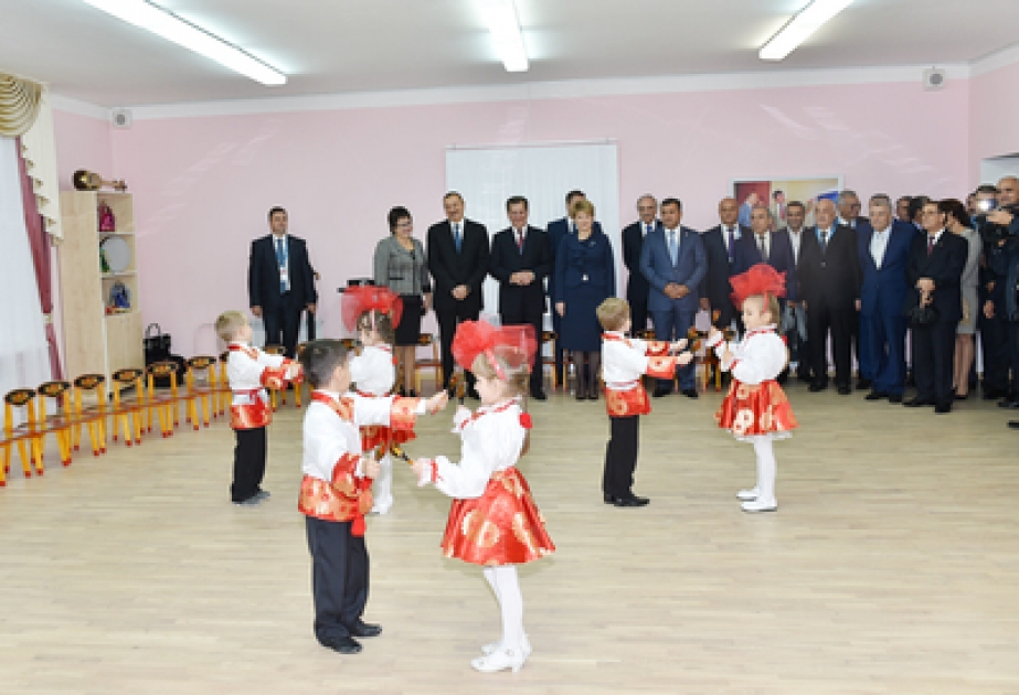 President Ilham Aliyev attended the opening of the “Friendship” kindergarten the construction of which in Astrakhan was initiated by the Heydar Aliyev Foundation VIDEO