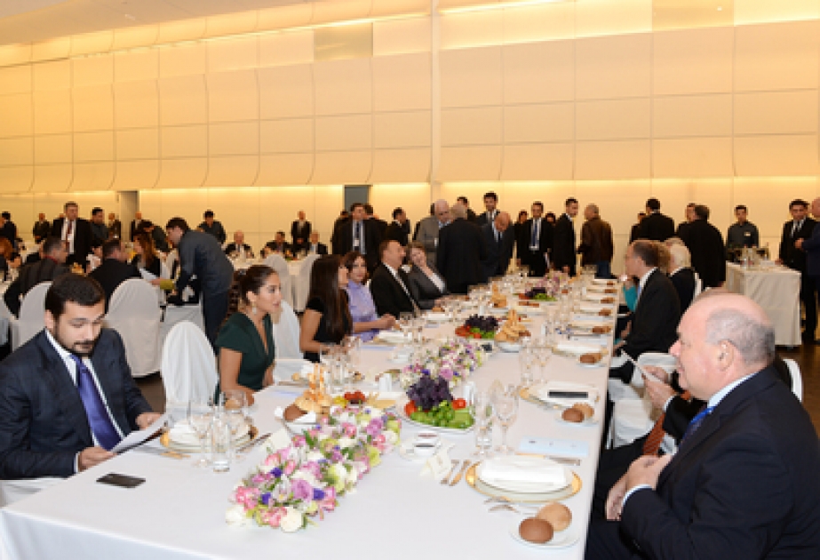 Dinner reception was hosted on behalf of President Ilham Aliyev in honor of the participants of the 4th Baku International Humanitarian Forum VIDEO